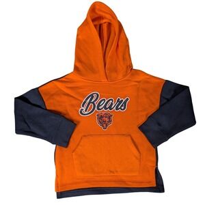 NFL‎ Chicago Bears Orange Navy Girls Hoodie Sweatshirt Small